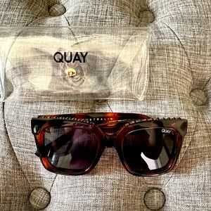Quay Icy tortoise studded sunglasses